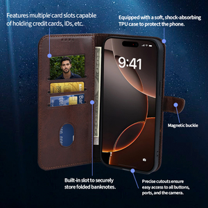 Custodia a Libro in Pelle PU di Alta Qualità con Porta Carte <span class=keywords><strong>per</strong></span> Samsung <span class=keywords><strong>Galaxy</strong></span> S21 S20 S10 <span class=keywords><strong>A52</strong></span> 4G 5G - Product Image 3
