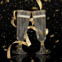 Flûte à vin en plastique PS cristallin réutilisable de 150 ml (5 oz) pour champagne, café, verre à boire moulé, verre à boire de qualité supérieure