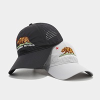 Casquette de baseball style américain avec broderie d'ours grimpant, en PVC, 6 panneaux, séchage rapide, vintage, sportive, réglable, mode urbaine, protection solaire