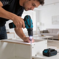Bor Tanpa Kabel 12V Brushless 2-in-1 Combo Kit dengan Lampu LED, 2 Baterai & Pengisi Daya untuk DIY Rumah Tangga
