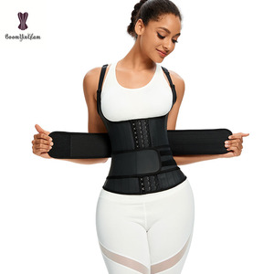 Double contrôle du ventre Body Shaper <span class=keywords><strong>Fajas</strong></span> Colombians Latex Sashes 25 Steel Boned Waist Trainer Slimming Girdle With Vest for Woman - Product Image 4