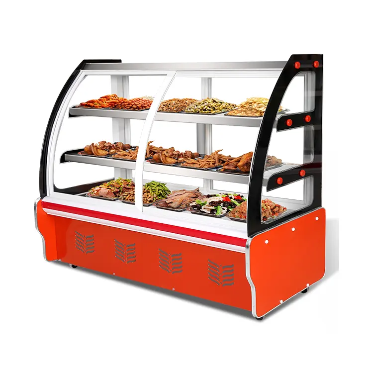Kommerzielle Cold Food Display Showcase Kühlschrank Schrank