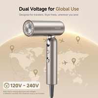 Secador de Pelo de Viaje Dreame Pocket Pro, Secador Iónico con Sensores de Calor Integrados, Estilo Saludable en Movimiento, Flujo de Aire de 70 m/s