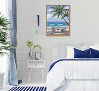 Kit de Peinture Diamant 5D Personnalisé LS – Paysage Marin Estival Écologique avec Arbre et Océan – Décoration Murale