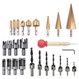 Lot de 26 forets <span class=keywords><strong>à</strong></span> chanfrein pour le travail du <span class=keywords><strong>bois</strong></span>, jeu de mèches, coupe-<span class=keywords><strong>bouchon</strong></span> <span class=keywords><strong>à</strong></span> <span class=keywords><strong>bois</strong></span>, fraises <span class=keywords><strong>à</strong></span> trois pointes avec clé en L - Product Image 3