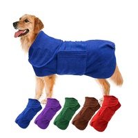 Peignoir de bain pour chien en microfibre doux, super absorbant, de luxe, serviette de bain, peignoir pour chat, peignoir de séchage pour animaux de compagnie