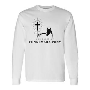 Camiseta de manga larga God Bless My Connemara Pony para amantes de los caballos - Product Image 1