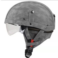 Casque Demi-Face Rétro Vintage en ABS avec Fermeture Rapide pour Trottinette Électrique Unisexe Toutes Saisons DOT/ECE Design Graphique
