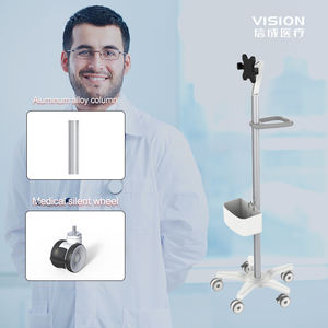 맞춤형 다기능 의료 환자 모니터 트롤리 병원 비상 알루미늄 합금 트롤리 (5 개 캐스터 포함) - Product Image 4