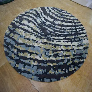 高档大型别墅豪宅地毯定制客厅卧室床头现代圆形进口NZ羊毛地毯