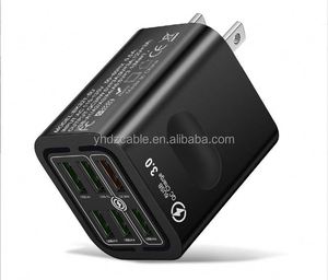 เครื่องชาร์จโทรศัพท์มือถือ USB 6 พอร์ตพร้อมไฟ USB QC3.0 หัวชาร์จเร็วสำหรับสมาร์ทโฟนแบบพกพา - Product Image 2