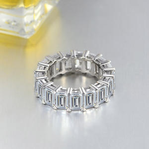 Anillos Apilables de Plata de Ley S925 con Circonita Cúbica 5A CZ, Bañados en Rodio, para Boda, Compromiso, Fiesta, Joyería para Mujer - Product Image 3