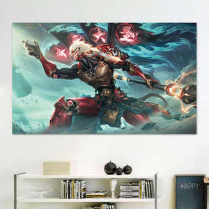 Póster de Honor Kings, Adhesivo de Pared, Papel PP Autoadhesivo, <span class=keywords><strong>para</strong></span> Dormitorio de Estudiantes, Extra Grande, <span class=keywords><strong>Mulan</strong></span>, Masha, Juego de Alta Definición - Product Image 2