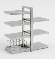 Nouvel Arrivage – Étagère de Rangement Moderne en Acier Inoxydable Robuste à Plusieurs Niveaux pour Ustensiles de Cuisine, Organisateur pour Armoire et Évier