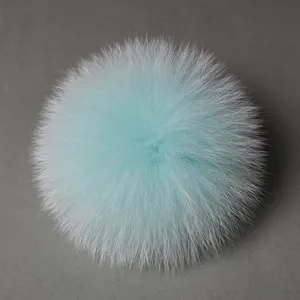 Fur Pom 15CM Universal Fox Fur Trim Big Fox Fur Ball Fur Pom Poms Keychain Accessories