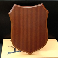 Plaque de récompense en bois vierge en forme de bouclier, plaque de trophée en bois plaqué pour gravure laser, souvenir de reconnaissance, décoration murale