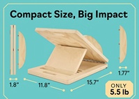 CZFIT Planche d'équilibre inclinée en bois 3-en-1 portable, durable, écologique et antidérapante pour exercices intérieurs des jambes et squats