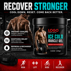 Instant Soothes Muscle Sore <b>Post</b> Workout Fast Recovery Relief Strain Refreshing Menthol Aloe Man Ice Cold Muscle Gel - Product Image 4