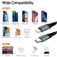 3 en 1 100W 5A Micro Fast Charger USB Type-C Câble de charge rapide avec blindage tressé pour téléphone portable/téléphone portable