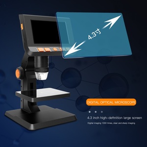 Nouveau microscope numérique 1080P P110 pour la réparation de téléphones mobiles, grossissement 1000X, écran 4,3 pouces, rotation à 180 degrés, 8 LED avec support relevable - Product Image 4