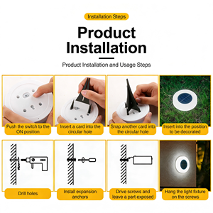 Lampes solaires LED FY818 pour extérieur, éclairage au sol, blanc/clair, IP65, étanches, angle de faisceau 360°, capteur de lumière, <span class=keywords><strong>jardin</strong></span>, 5W, portables - Product Image 3