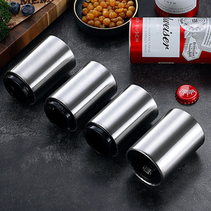 Tự Động Đẩy Xuống Mở Chai Bền Vững Thép Không Gỉ Châu Âu Phong Cách Quà Tặng Với Biểu Tượng Tùy Chỉnh In Chai Cap Opener - Product Image 1