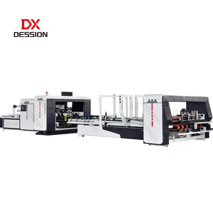 Machine à coller les cartons à grande vitesse, plieuse-colleuse pour la fabrication de boîtes en carton, machine à coudre les boîtes en carton, machine à coller les boîtes en carton - Product Image 1