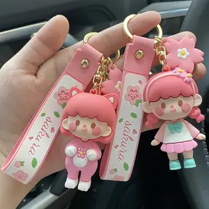 Groothandel bt21 accessoires voor meisjes-Nieuwe Ontwerp Leuke Cherry Blossom Meisje Pop Sleutelhangers Hanger Tas Accessoires