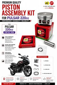 Piston Assembly <b>Kit</b> for Bajaj Pulsar 220cc 67.00mm OEM Piston Ring Plain Surface Premium <b>Alloy</b> Motorcycle Engine <b>Repair</b> <b>Kit</b> - Product Image 4