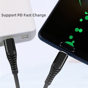 Câbles de données tressés en nylon <span class=keywords><strong>USBC</strong></span> 60W à charge rapide avec connecteur en aluminium USB Type C à Type C pour téléphone portable 15 Pro - Product Image 4