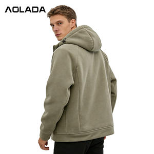 Factory Direct Classic Solid Color Stretch Cuff Warm and Windproof Hooded <strong>Jacket</strong> Customized Outdoor Casual Men's <strong>Jacket</strong> - Product Image 2