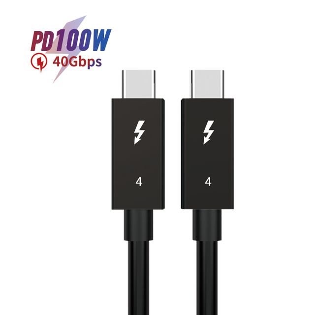 Professional 100W USB-C to USB-C Thunderbolt 4 Cable 5m 8K 40Gbps Data & Audio Transmission