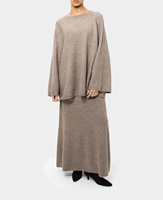 Ensemble de loungewear deux pièces ample et respirant pour femmes musulmanes, col montant, tricot personnalisé, non tissé, longueur intégrale, couleur unie, automne, vente en gros