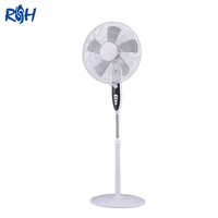 Ventilateur sur pied électrique en plastique à hauteur réglable et personnalisable, prix abordable, 16 pouces, avec commande mécanique et minuterie de 2 heures