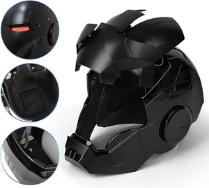 <span class=keywords><strong>Casco</strong></span> <span class=keywords><strong>de</strong></span> <span class=keywords><strong>Iron</strong></span> <span class=keywords><strong>Man</strong></span> <span class=keywords><strong>Automático</strong></span> y Portátil, Modelo Jarvis Cosplay 2026, Totalmente Negro - Product Image 2