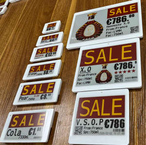ระบบป้ายราคาอิเล็กทรอนิกส์ 2.4GHz Ble Bluetooth Api Spi รุ่น 2.66 ขนาด 2.9 นิ้ว สำหรับซูเปอร์มาร์เก็ต  หน้าจอ E-Paper Eink ป้ายราคาแบบดิจิทัล ESL - Product Image 1