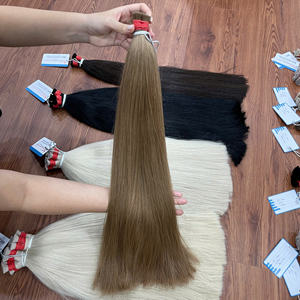 Extensiones de pelo vietnamita de calidad superior precio de fábrica al por mayor pelo a granel color personalizable doble dibujado de Thanh an Hair - Product Image 1