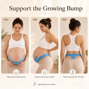<span class=keywords><strong>Cinta</strong></span> de Soporte para Vientre de Embarazo Precortada de 5cmx25cm y <span class=keywords><strong>Cinta</strong></span> Elástica de Kinesiología para Soporte Lumbar y Abdominal de Maternidad - Product Image 4