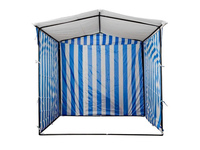 Carpa de Carnaval Mini Personalizada para Exteriores, Carpas Promocionales con Rayas Rojas y Blancas, Carpa para Ferias Comerciales y Eventos para Fiestas
