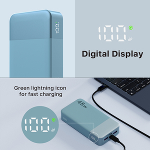Banco de Energía de 45W y 20000mAh, Delgado, Portátil, con Pantalla LED Inteligente y Cable - Product Image 4