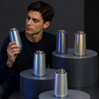 Diffuseur d'arômes de voiture sans eau en alliage d'aluminium de luxe, rechargeable, portable, commandé par application, écologique, coffret cadeau pour voiture