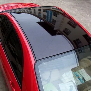 1,35X5 м/4,4x49 футов глянцевая черная Автомобильная панорамная Солнцезащитная крыша автомобильная пленка на крышу Автомобильная виниловая пленка