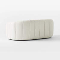 Canapé moderne moderne inclinable confortable et inclinable Canapé moderne en tissu à boucle Canapé blanc