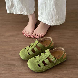 Sandales à bout ouvert ajourées respirantes à une seule couche, chaussures tissées style cage, pour femme, nouvelle collection été 2025, vintage Mori Bircan 26 - Product Image 3