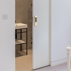 Serrure de <span class=keywords><strong>porte</strong></span> <span class=keywords><strong>coulissante</strong></span> en bois pour salle de bain, serrure encastrée pour <span class=keywords><strong>porte</strong></span> <span class=keywords><strong>coulissante</strong></span>, serrure simple pour armoire à usage intérieur - Product Image 6