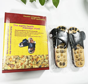 Plage pavé sandales semelle acupression pantoufles bain de pieds sandales femmes <span class=keywords><strong>Massage</strong></span> pantoufles doigt pression en bois pied Spa - Product Image 6