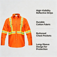 Camisas de Trabajo al por Mayor con Franjas Reflectantes, Manga Larga, Transpirables, de Alta Visibilidad, para Seguridad