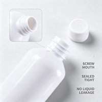 Bouteille ronde rechargeable en PET blanc de 300 ml, unique, pour les soins de la peau, les soins capillaires, le savon liquide, le gel douche, emballage cosmétique créatif
