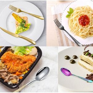 Luxury Shiny 410 Stainless Steel Cutlery Tableware <b>Star</b> Diamond Gold Plated Hotel Silverware Knife Fork Spoon Flatware Sets - Product Image 3