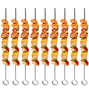 Yongli-Juego de brochetas largas de acero inoxidable para carne, <span class=keywords><strong>camarones</strong></span>, pollo, barbacoa - Product Image 2